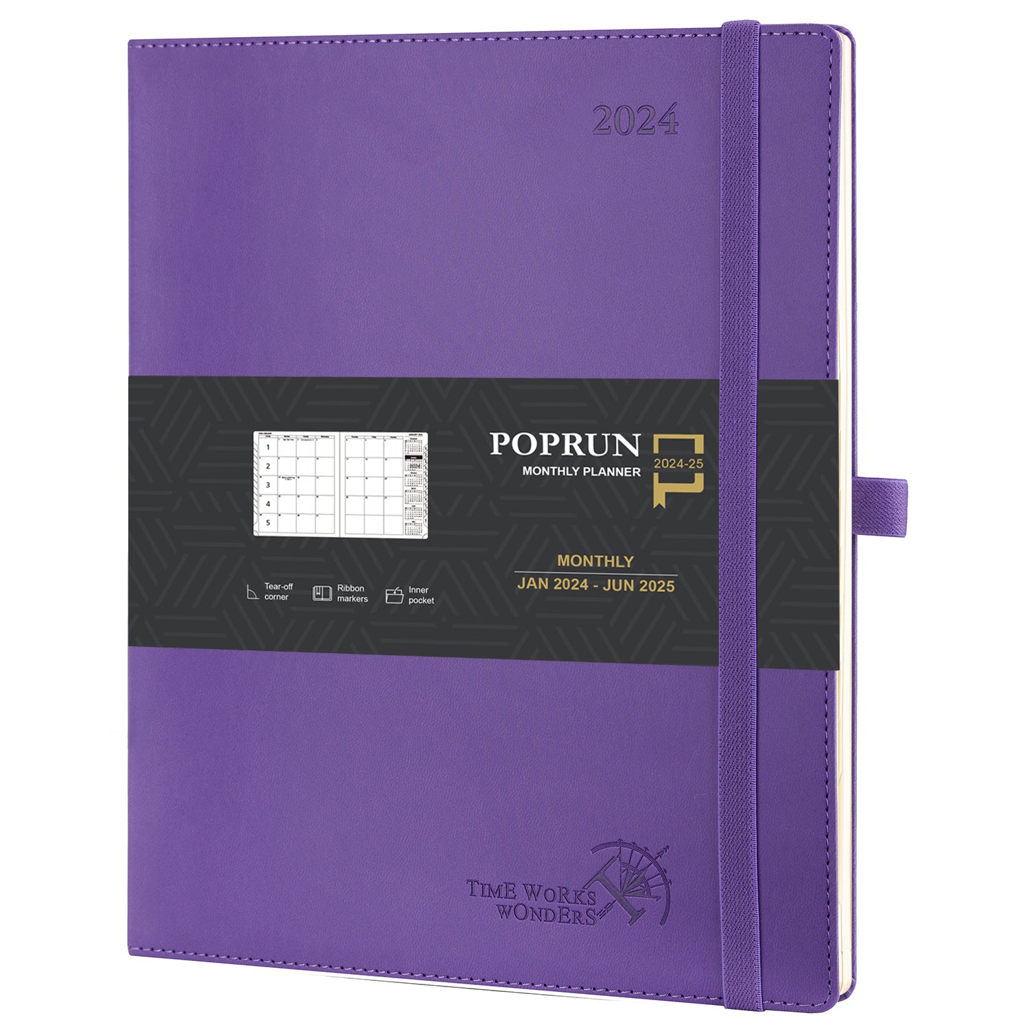 POPRUN 2024 Weekly Planner Purple
