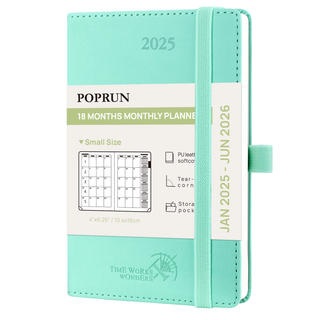 POPRUN 2025 Monthly Planner Pacific Green