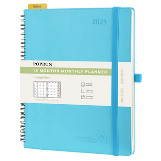 POPRUN 2025 Monthly Planner Donau Blue