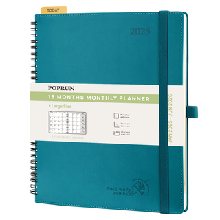 POPRUN 2025 Monthly Planner Pacific Green