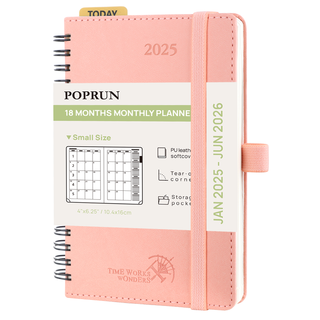 POPRUN 2025 Monthly Planner Light Pink