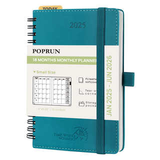 POPRUN 2025 Monthly Planner Pacific Green