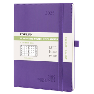 POPRUN 2025 Monthly Planner Purple