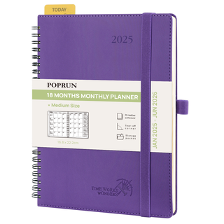 POPRUN 2025 Monthly Planner Purple